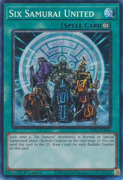 Six Samurai United (CR) [RA03-EN054] Prismatic Collector's Rare | Jomio and Rueliete's Cards and Comics