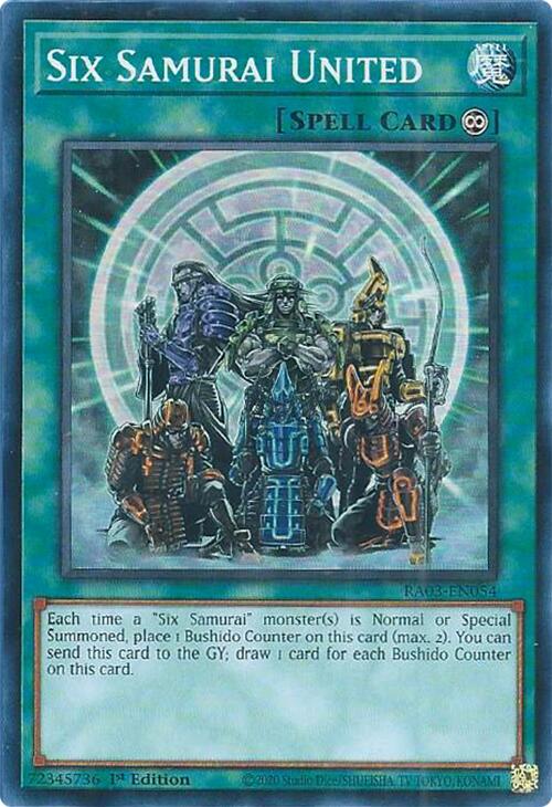 Six Samurai United [RA03-EN054] Super Rare | Jomio and Rueliete's Cards and Comics