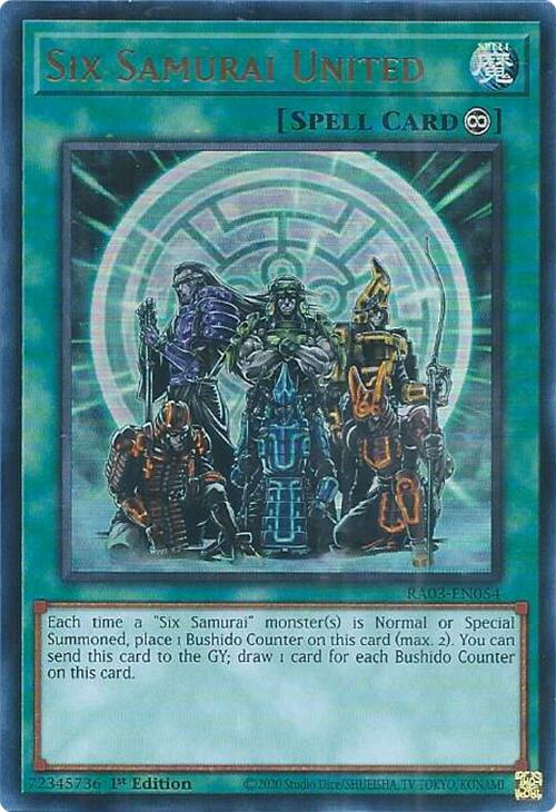 Six Samurai United (UR) [RA03-EN054] Ultra Rare | Jomio and Rueliete's Cards and Comics