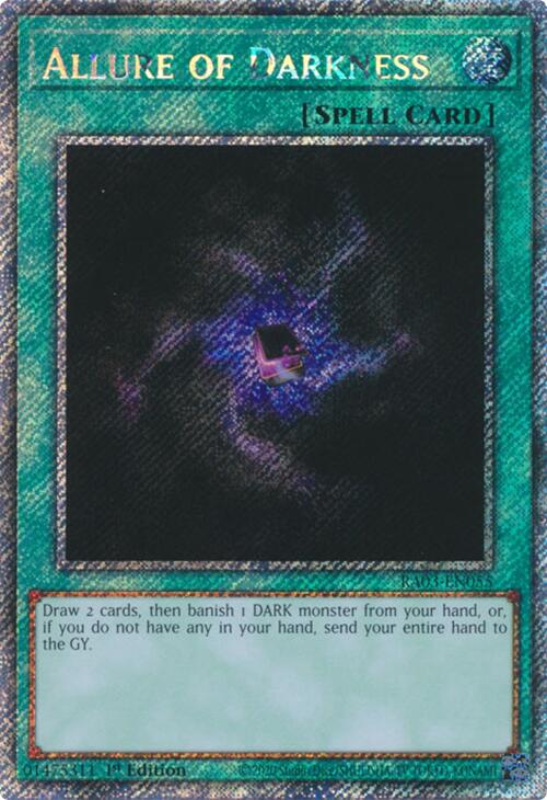 Allure of Darkness (Platinum Secret Rare) [RA03-EN055] Platinum Secret Rare | Jomio and Rueliete's Cards and Comics