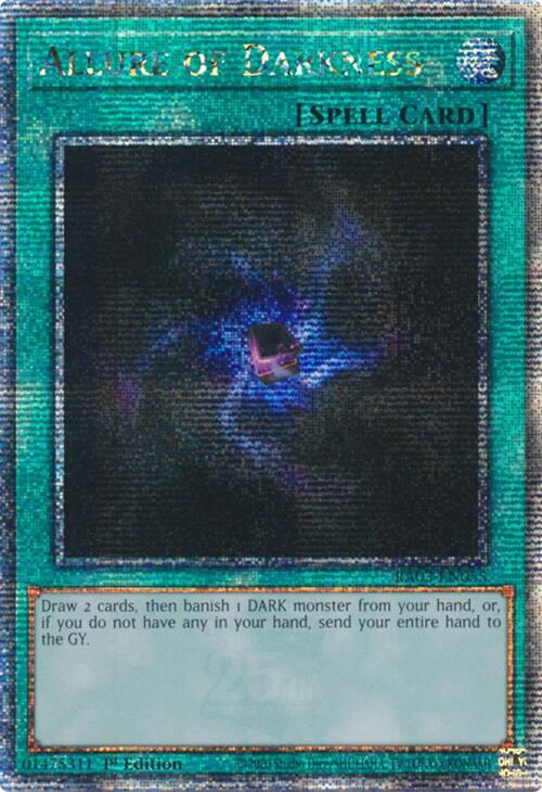 Allure of Darkness (Quarter Century Secret Rare) [RA03-EN055] Quarter Century Secret Rare | Jomio and Rueliete's Cards and Comics
