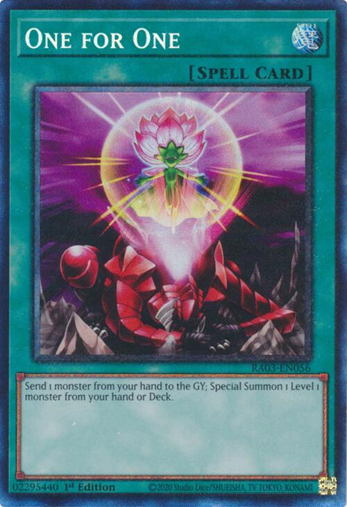 One for One (Alternate Art) (CR) [RA03-EN056] Prismatic Collector's Rare | Jomio and Rueliete's Cards and Comics
