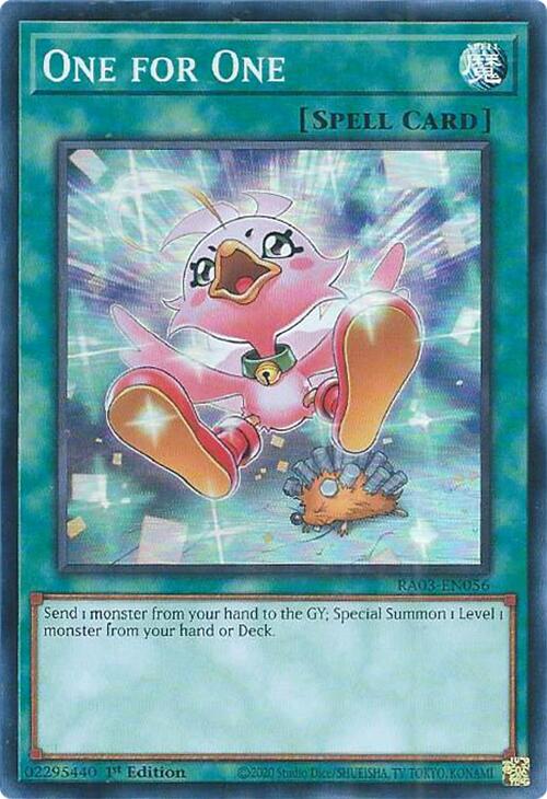 One for One (Alternate Art) [RA03-EN056] Super Rare | Jomio and Rueliete's Cards and Comics