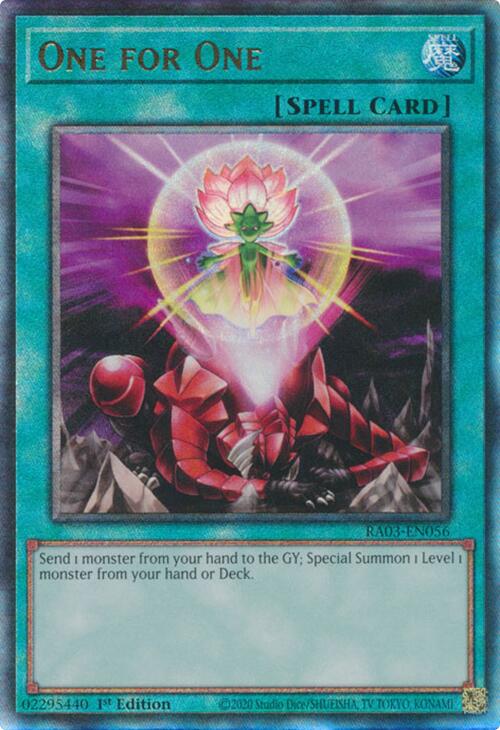 One for One (UTR) [RA03-EN056] Prismatic Ultimate Rare | Jomio and Rueliete's Cards and Comics