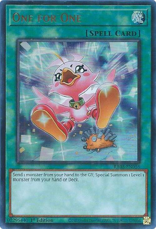 One for One (Alternate Art) (UR) [RA03-EN056] Ultra Rare | Jomio and Rueliete's Cards and Comics