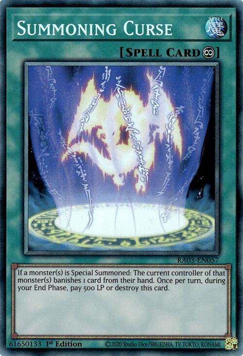 Summoning Curse (CR) [RA03-EN057] Prismatic Collector's Rare | Jomio and Rueliete's Cards and Comics