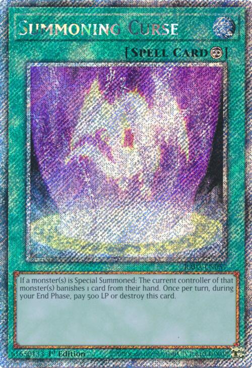 Summoning Curse (Platinum Secret Rare) [RA03-EN057] Platinum Secret Rare | Jomio and Rueliete's Cards and Comics