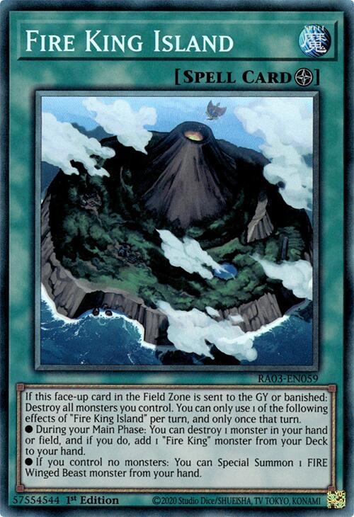 Fire King Island (CR) [RA03-EN059] Prismatic Collector's Rare | Jomio and Rueliete's Cards and Comics