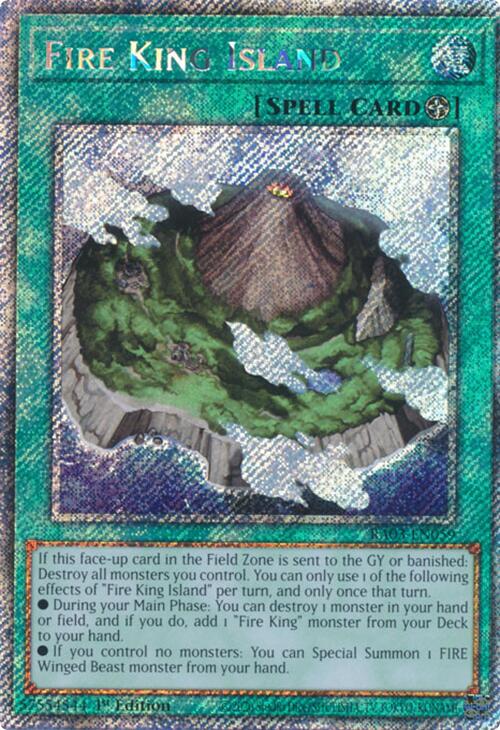 Fire King Island (Platinum Secret Rare) [RA03-EN059] Platinum Secret Rare | Jomio and Rueliete's Cards and Comics