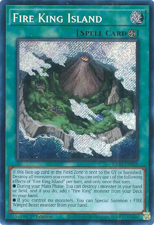 Fire King Island (Secret Rare) [RA03-EN059] Secret Rare | Jomio and Rueliete's Cards and Comics