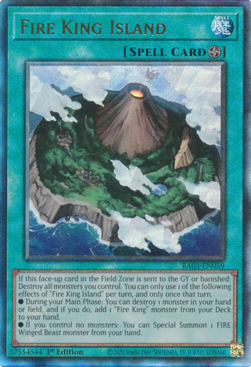 Fire King Island (UTR) [RA03-EN059] Prismatic Ultimate Rare | Jomio and Rueliete's Cards and Comics