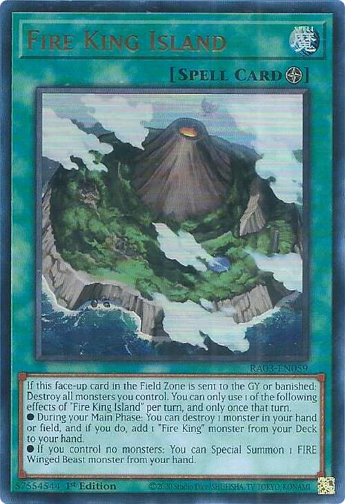 Fire King Island (UR) [RA03-EN059] Ultra Rare | Jomio and Rueliete's Cards and Comics