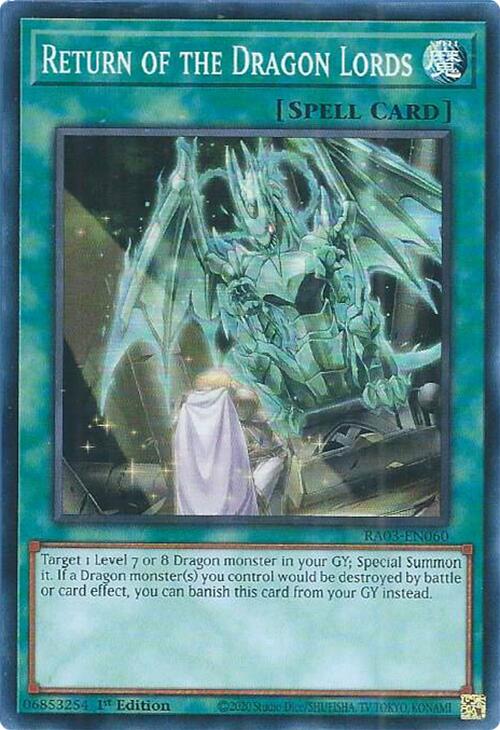 Return of the Dragon Lords [RA03-EN060] Super Rare | Jomio and Rueliete's Cards and Comics