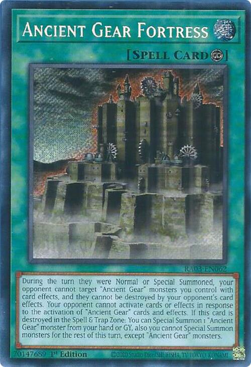 Ancient Gear Fortress (Secret Rare) [RA03-EN062] Secret Rare | Jomio and Rueliete's Cards and Comics