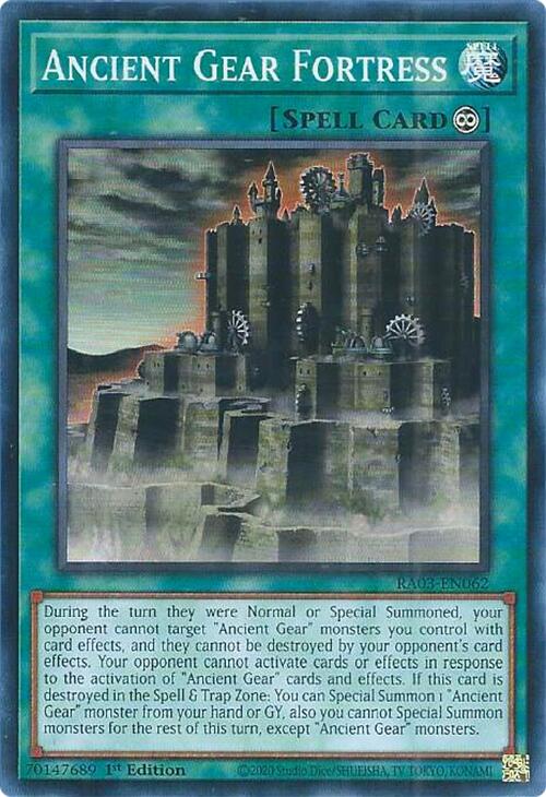 Ancient Gear Fortress [RA03-EN062] Super Rare | Jomio and Rueliete's Cards and Comics