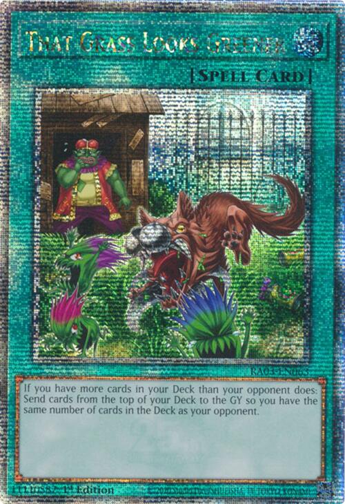 That Grass Looks Greener (Quarter Century Secret Rare) [RA03-EN063] Quarter Century Secret Rare | Jomio and Rueliete's Cards and Comics