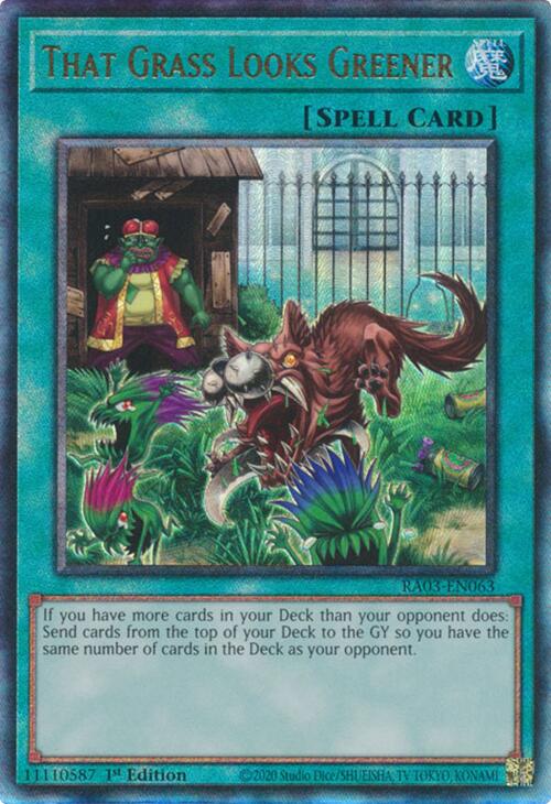 That Grass Looks Greener (UTR) [RA03-EN063] Prismatic Ultimate Rare | Jomio and Rueliete's Cards and Comics