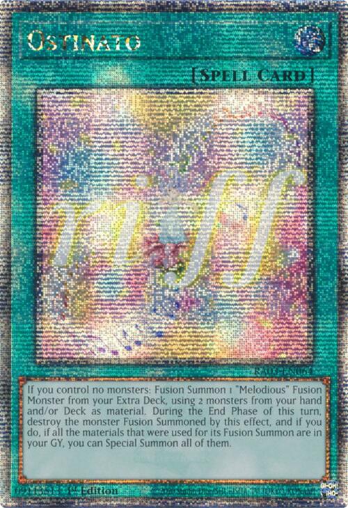 Ostinato (Quarter Century Secret Rare) [RA03-EN064] Quarter Century Secret Rare | Jomio and Rueliete's Cards and Comics