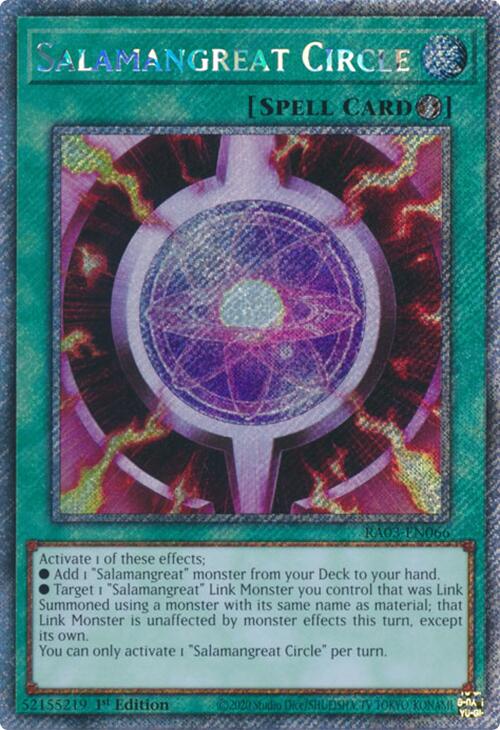 Salamangreat Circle (Platinum Secret Rare) [RA03-EN066] Platinum Secret Rare | Jomio and Rueliete's Cards and Comics