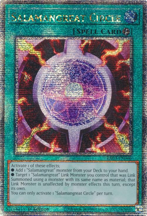 Salamangreat Circle (Quarter Century Secret Rare) [RA03-EN066] Quarter Century Secret Rare | Jomio and Rueliete's Cards and Comics