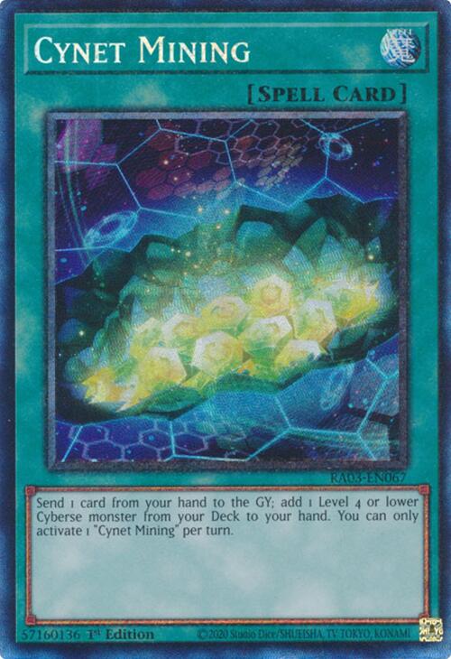 Cynet Mining (CR) [RA03-EN067] Prismatic Collector's Rare | Jomio and Rueliete's Cards and Comics