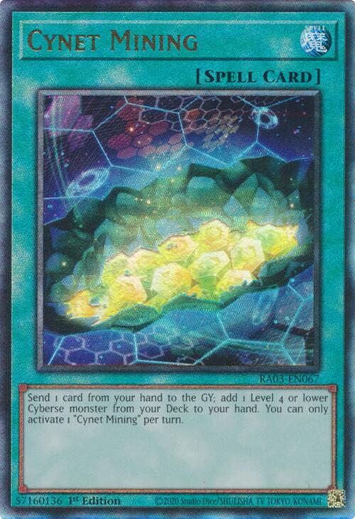 Cynet Mining (UTR) [RA03-EN067] Prismatic Ultimate Rare | Jomio and Rueliete's Cards and Comics
