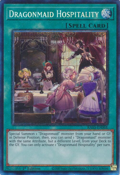 Dragonmaid Hospitality (CR) [RA03-EN068] Prismatic Collector's Rare | Jomio and Rueliete's Cards and Comics