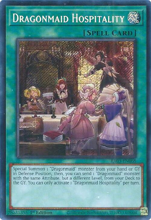 Dragonmaid Hospitality (Secret Rare) [RA03-EN068] Secret Rare | Jomio and Rueliete's Cards and Comics