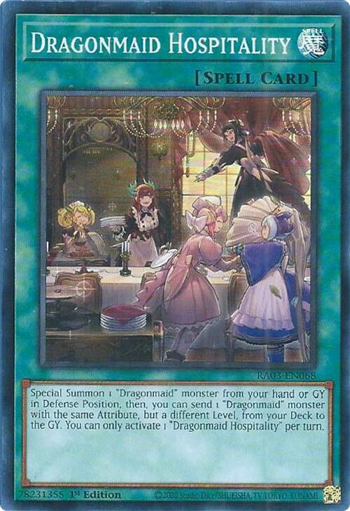 Dragonmaid Hospitality [RA03-EN068] Super Rare | Jomio and Rueliete's Cards and Comics