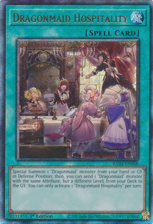 Dragonmaid Hospitality (UTR) [RA03-EN068] Prismatic Ultimate Rare | Jomio and Rueliete's Cards and Comics