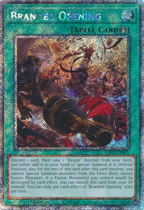 Branded Opening (Platinum Secret Rare) [RA03-EN070] Platinum Secret Rare | Jomio and Rueliete's Cards and Comics