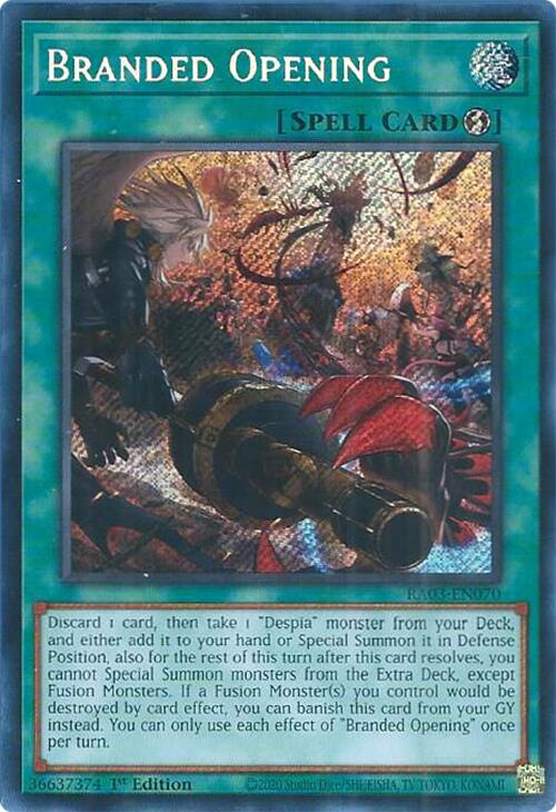 Branded Opening (Secret Rare) [RA03-EN070] Secret Rare | Jomio and Rueliete's Cards and Comics