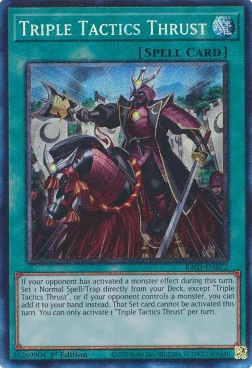 Triple Tactics Thrust (CR) [RA03-EN072] Prismatic Collector's Rare | Jomio and Rueliete's Cards and Comics