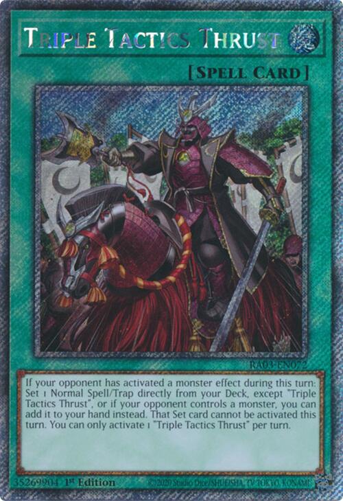Triple Tactics Thrust (Platinum Secret Rare) [RA03-EN072] Platinum Secret Rare | Jomio and Rueliete's Cards and Comics