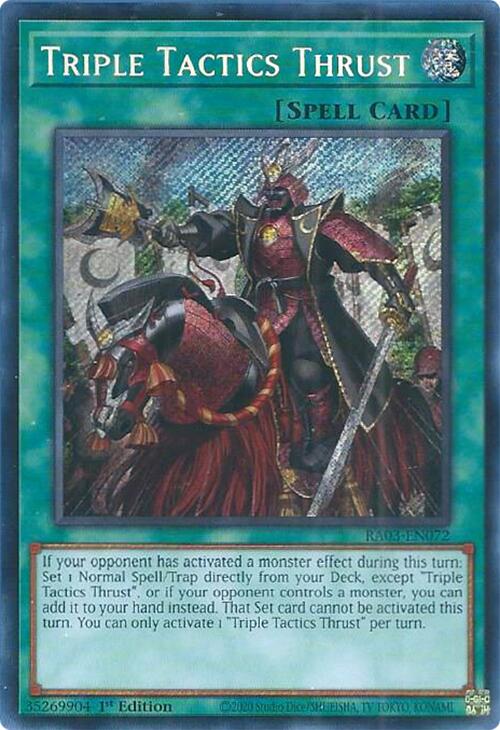 Triple Tactics Thrust (Secret Rare) [RA03-EN072] Secret Rare | Jomio and Rueliete's Cards and Comics