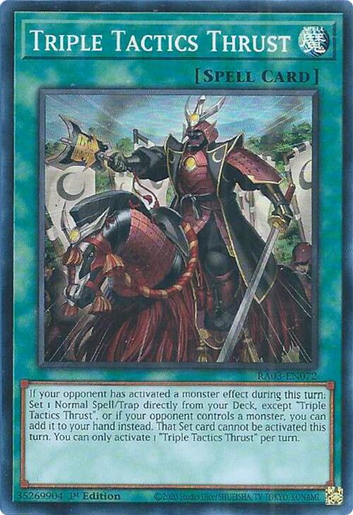 Triple Tactics Thrust [RA03-EN072] Super Rare | Jomio and Rueliete's Cards and Comics