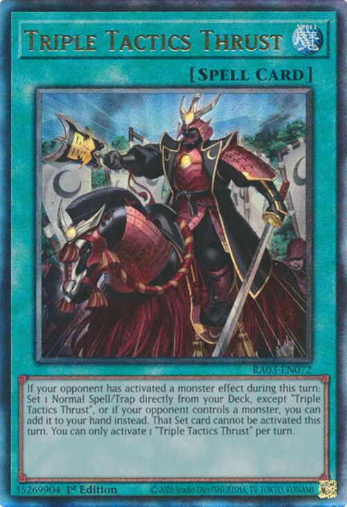 Triple Tactics Thrust (UTR) [RA03-EN072] Prismatic Ultimate Rare | Jomio and Rueliete's Cards and Comics