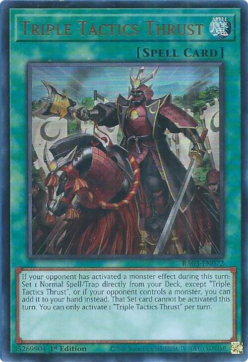 Triple Tactics Thrust (UR) [RA03-EN072] Ultra Rare | Jomio and Rueliete's Cards and Comics