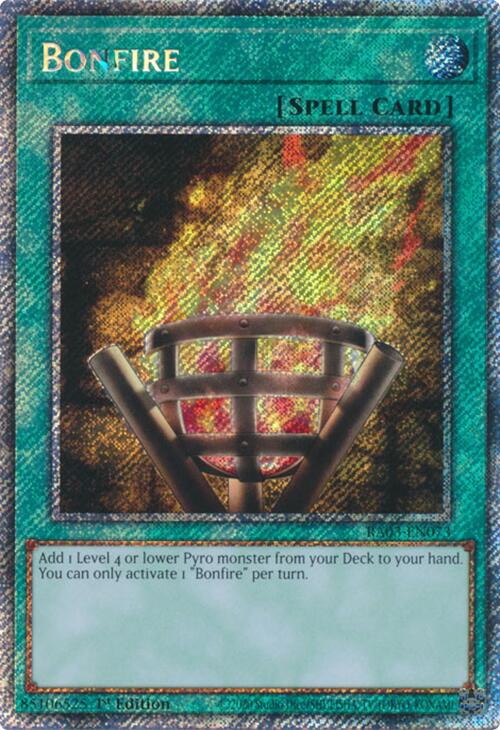 Bonfire (Platinum Secret Rare) [RA03-EN073] Platinum Secret Rare | Jomio and Rueliete's Cards and Comics