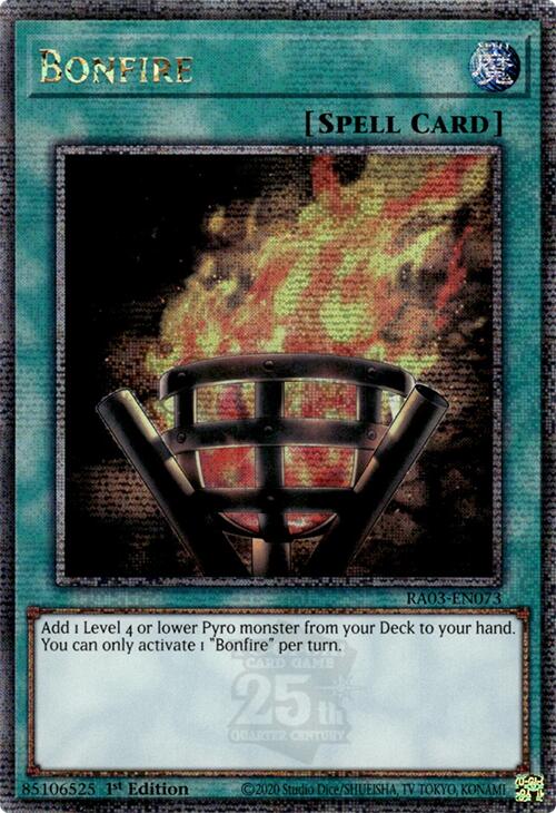 Bonfire (Quarter Century Secret Rare) [RA03-EN073] Quarter Century Secret Rare | Jomio and Rueliete's Cards and Comics
