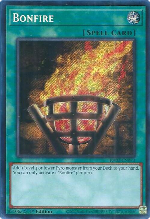 Bonfire (Secret Rare) [RA03-EN073] Secret Rare | Jomio and Rueliete's Cards and Comics