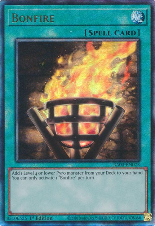 Bonfire (UTR) [RA03-EN073] Prismatic Ultimate Rare | Jomio and Rueliete's Cards and Comics