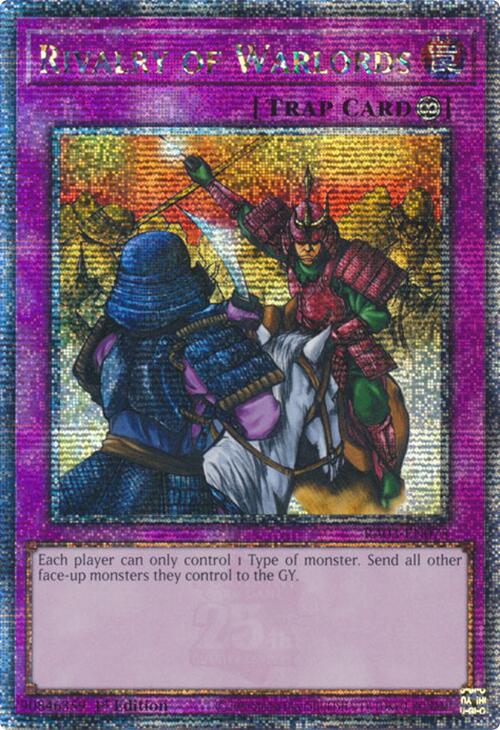 Rivalry of Warlords (Quarter Century Secret Rare) [RA03-EN075] Quarter Century Secret Rare | Jomio and Rueliete's Cards and Comics