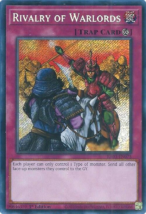 Rivalry of Warlords (Secret Rare) [RA03-EN075] Secret Rare | Jomio and Rueliete's Cards and Comics