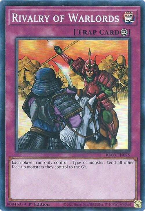 Rivalry of Warlords [RA03-EN075] Super Rare | Jomio and Rueliete's Cards and Comics