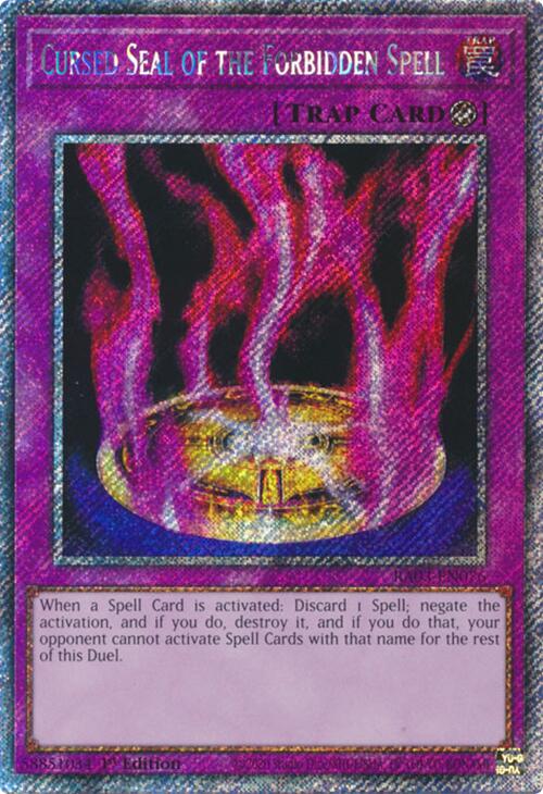Cursed Seal of the Forbidden Spell (Platinum Secret Rare) [RA03-EN076] Platinum Secret Rare | Jomio and Rueliete's Cards and Comics