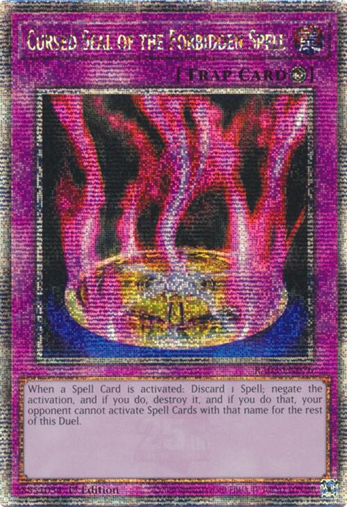 Cursed Seal of the Forbidden Spell (Quarter Century Secret Rare) [RA03-EN076] Quarter Century Secret Rare | Jomio and Rueliete's Cards and Comics