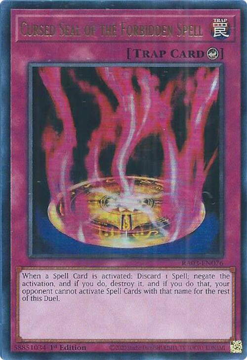 Cursed Seal of the Forbidden Spell (UR) [RA03-EN076] Ultra Rare | Jomio and Rueliete's Cards and Comics