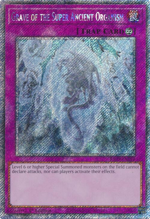 Grave of the Super Ancient Organism (Platinum Secret Rare) [RA03-EN077] Platinum Secret Rare | Jomio and Rueliete's Cards and Comics