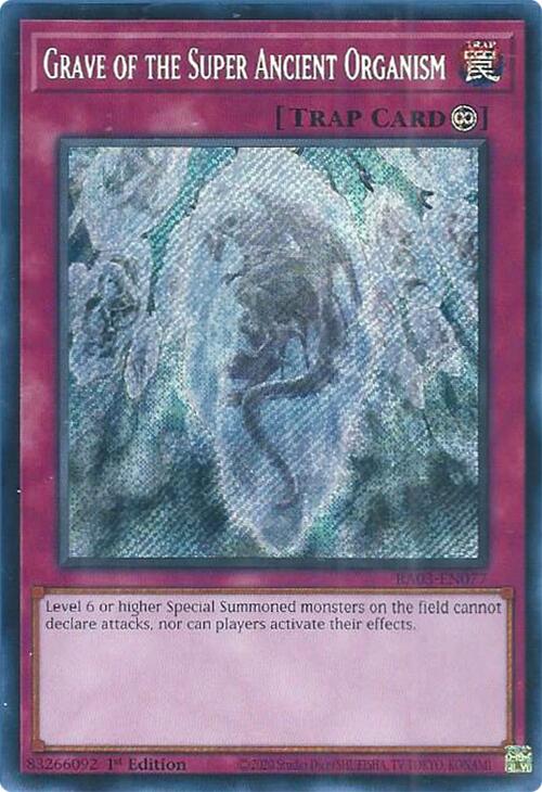 Grave of the Super Ancient Organism (Secret Rare) [RA03-EN077] Secret Rare | Jomio and Rueliete's Cards and Comics